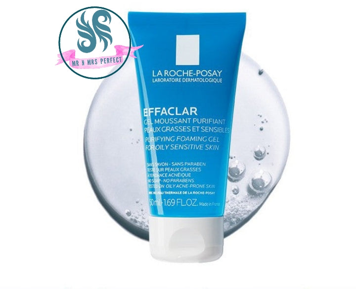 La Roche-Posay Effaclar Purifying Foaming Gel Face Wash For Oily Skin 50ml ( made in France imported from Australia)