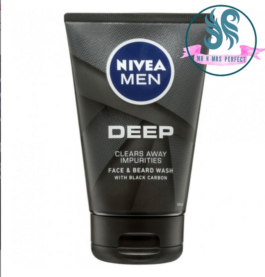 Nivea Men Deep Face & Beard Wash 100mL made in Germany imported from Australia