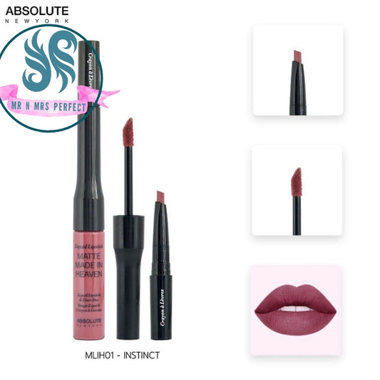 Absolute New York Matte Made In Heaven Liquid Lipstick & Liner Duo - MLIH01 Instinct