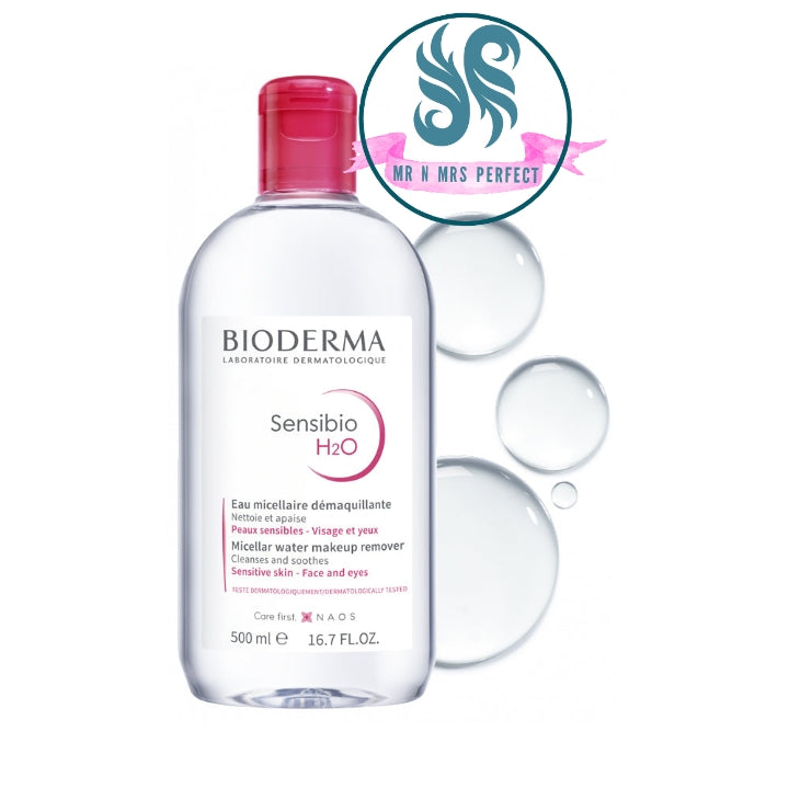 Bioderma Sensibio Micellar Water Makeup Remover Cleanses and Soothes Sensitive Skin - Face And Eyes 500ml (Made in France imported from Australia)