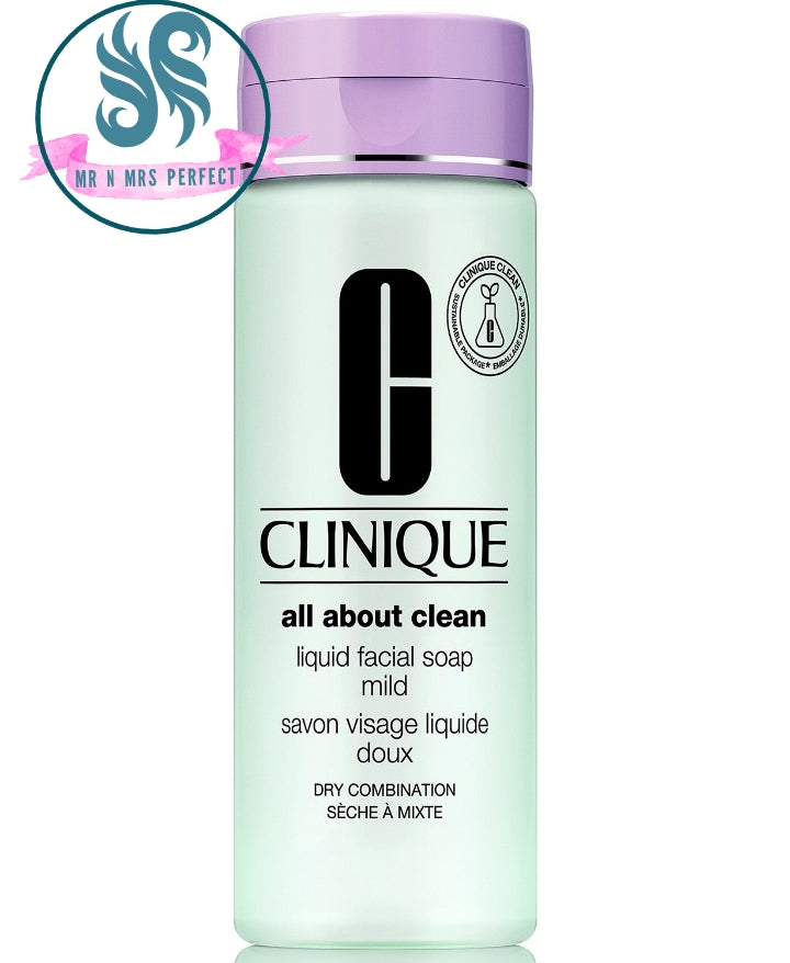 Clinique All About Clean Liquid Facial Soap Mild, 200ml (Made in U.K imported from Australia)