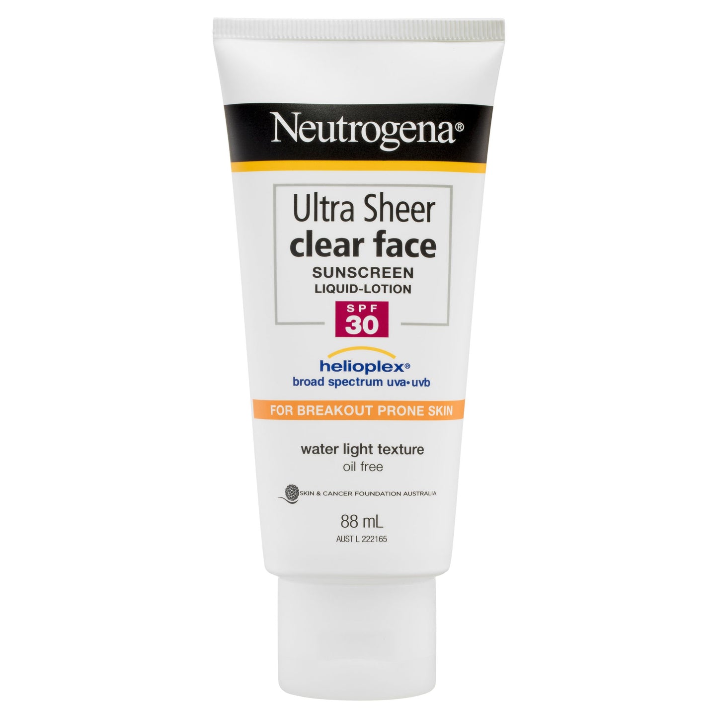 Neutrogena Ultra Sheer Clear Face Sunscreen Liquid-Lotion SPF 30 88mL Imported from Australia