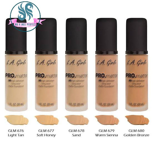 L.A. Girl Pro Matte HD Long Wear Foundation- Light Tan