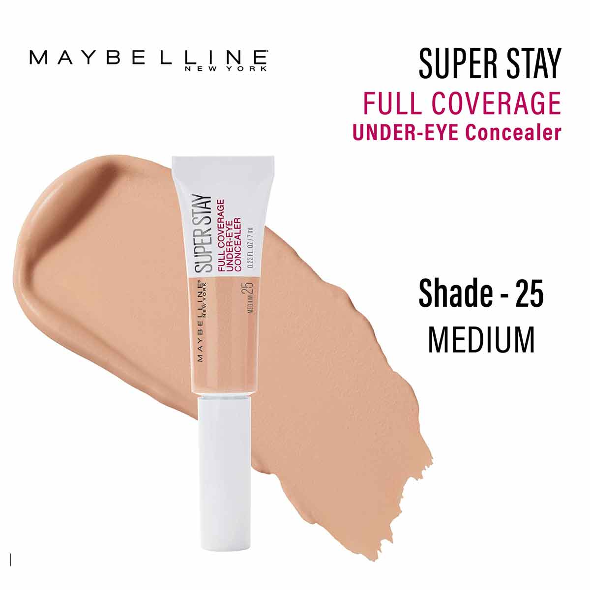 Maybelline New York Super Stay Super Stay Full Coverage,Under-eye Concealer - 25  medium (France)