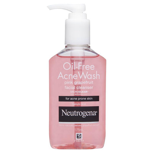 Neutrogena Oil Free Acne Wash Pink Grapefruit Facial Cleanser 175ml ( Korea)