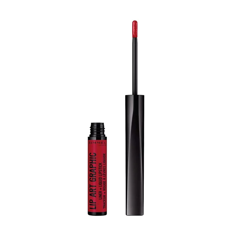 Rimmel Lip Art Graphic Liner + Liquid Lipstick – 550 – CUFF ME ( Made in korea imported from Australia)