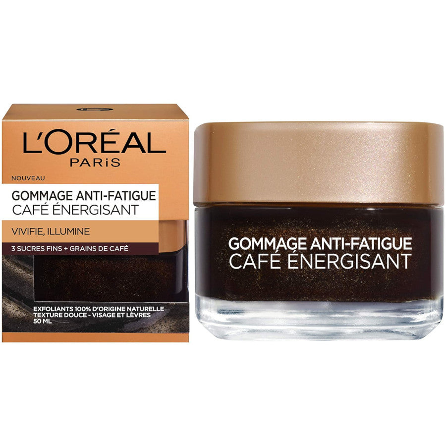 L'Oreal Sugar Scrubs Anti-Fatigue Coffee Scrub 50ml (Made in Germany imported from Australia)