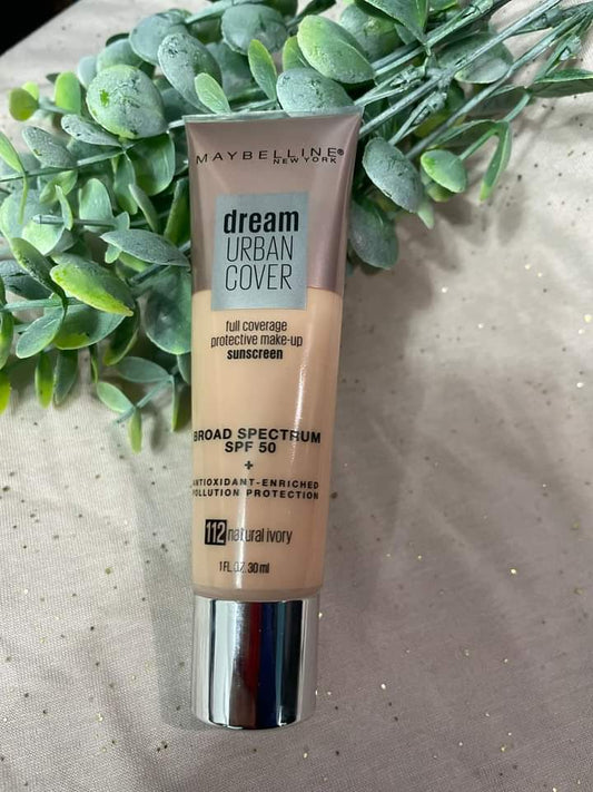 Maybelline Dream Urban Cover Full Coverage SPF40 112 Natural Ivory 30ml (USA)