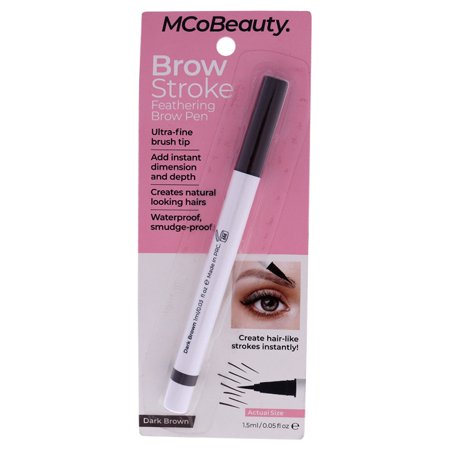 MCoBeauty Brow Stroke feathering Brow Pen - Dark Brown 0.05 Oz, 0.05 ounces ( PRC)