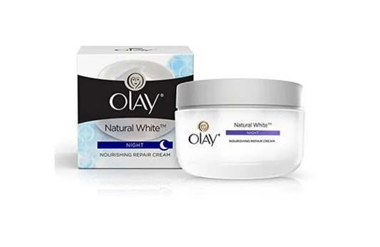 OLAY NATURAL WHITE NIGHT NOURISHING REPAIR CREAM - 50G(Thailand)