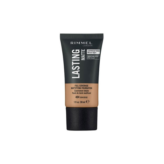 Rimmel London Lasting Matte Full Coverage Foundation 30ml - 404 Sun Beige