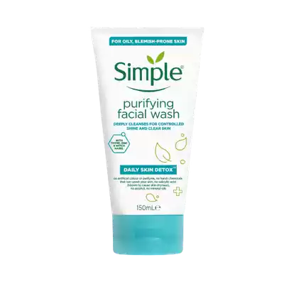 Simple Daily Skin Detox Purifying Facial Wash 150ml