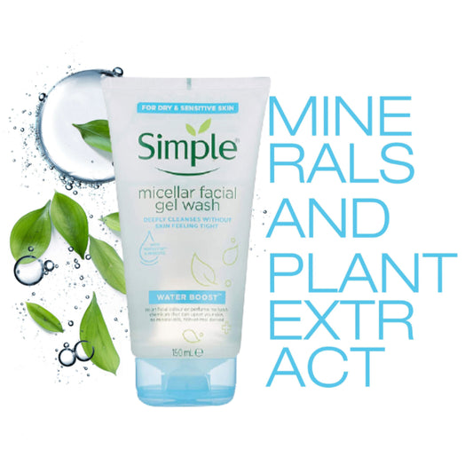 Simple Water Boost Micellar Facial Gel Wash 150ml